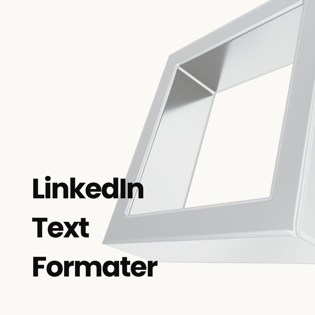 LinkedIn Text Formatter interface showing split-screen editor and preview